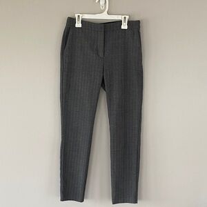 Zara Basic Elastic Back Waisted Ankle PocketS Pants Small Grey Black